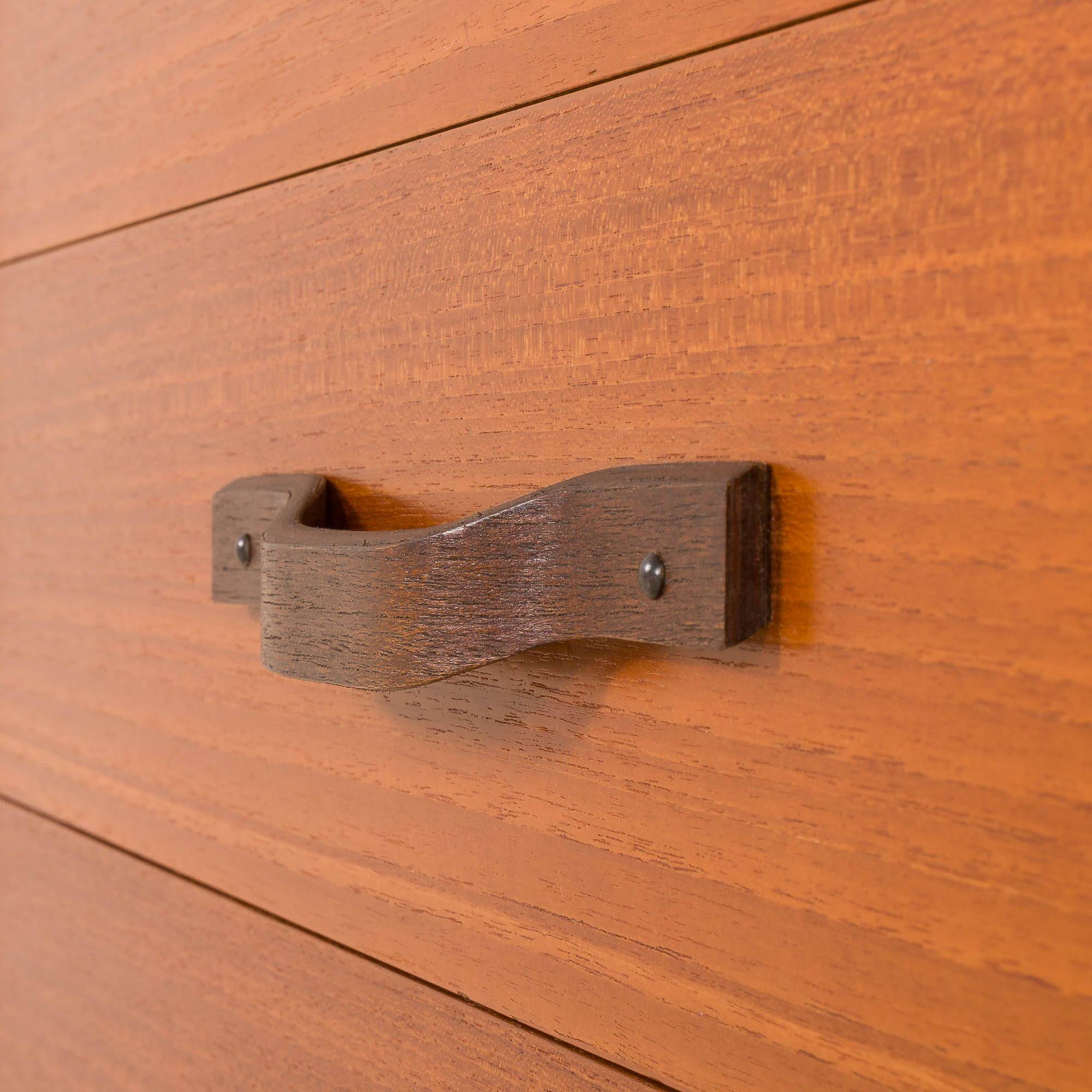 Scandinavian mid century wall unit in teak, 1960s