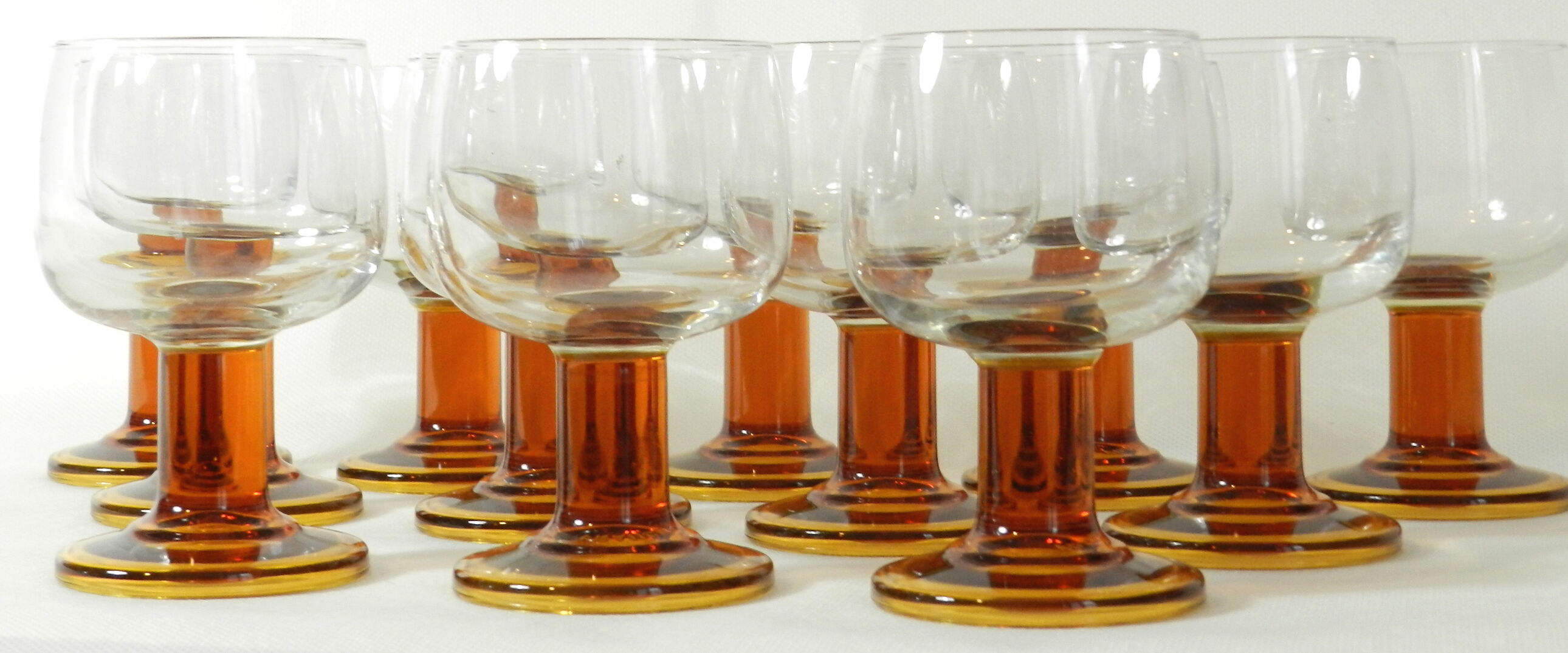 12 vintage stemware