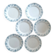 6 Kléber Lunéville pattern plates