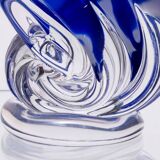 Blue Hand-Shaped Glass Vase, 1970s