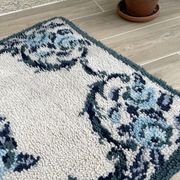Pure wool blue rug 125x78cm