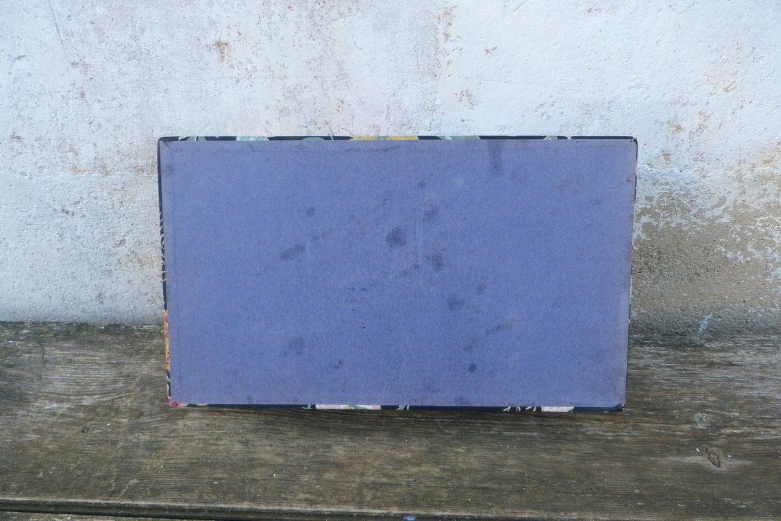 Sewing box 1930 covered floral fabric