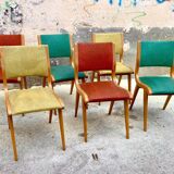 Suite de 6 chaises des années 70