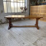 3m oak table from 1950 with its extensions