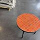 orange coffee table in handmade zellige from Morocco