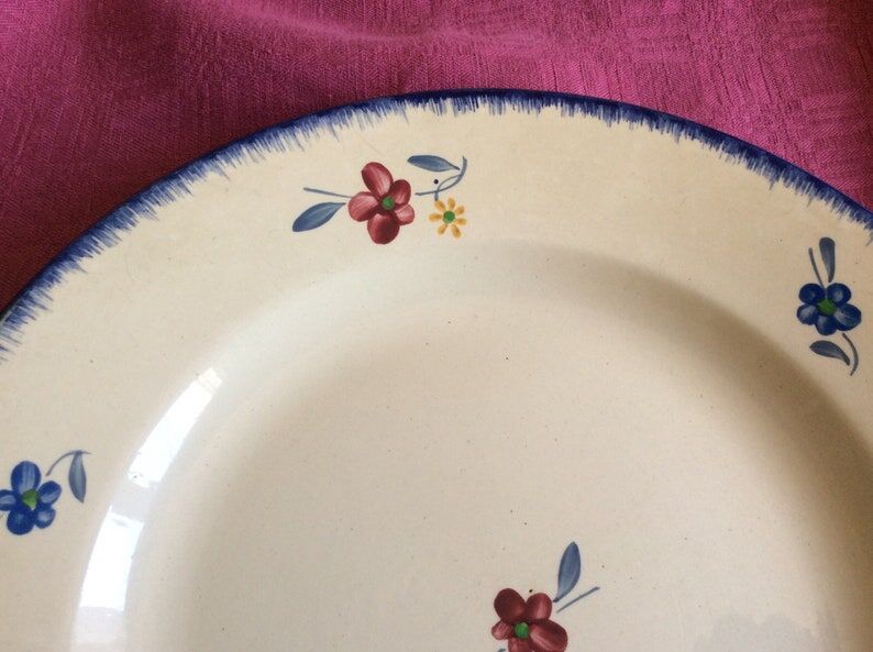 Round dish Digoin Sarreguemines Mary-Lou