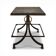 Neoclassical side table in wrought iron and eglomisé glass.