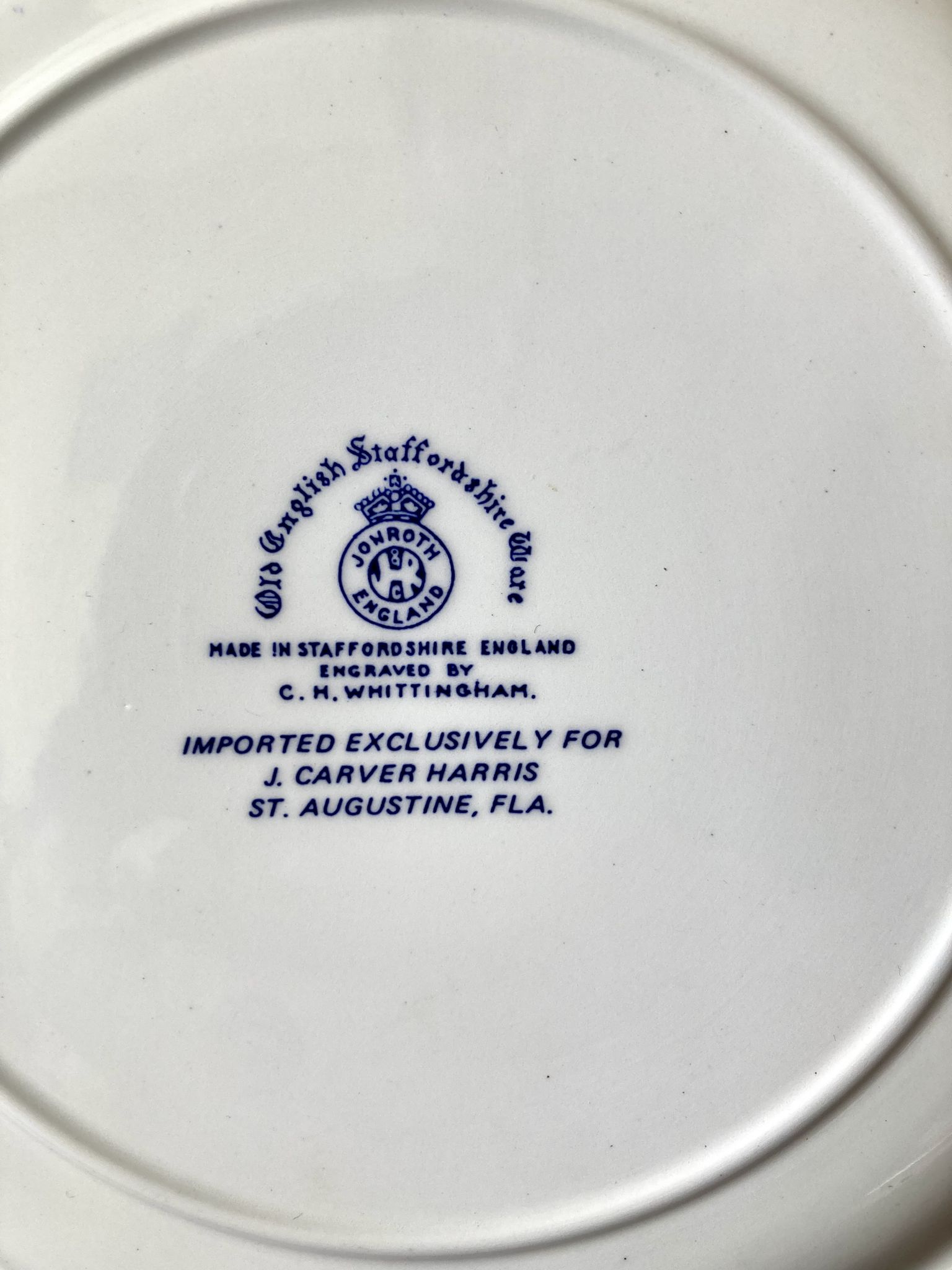 Assiette Old English Staffordshire