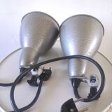 Pair of industrial lamps design 60s