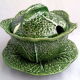 Dabbling cabbage leaf soup bowl