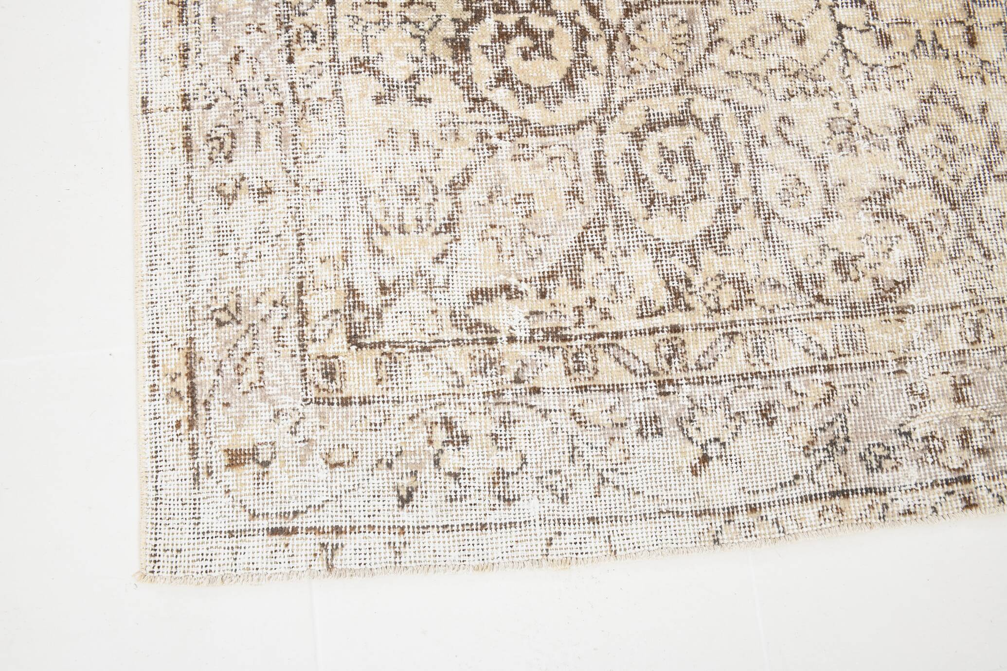 5x9 Rug For Bedroom Brown & Beige Pastel Persian Rug, 170x274Cm SK 5461