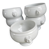6 porcelain lion head soup bowls