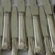 Set of 12 DIXI Art Deco silver metal handle knives.