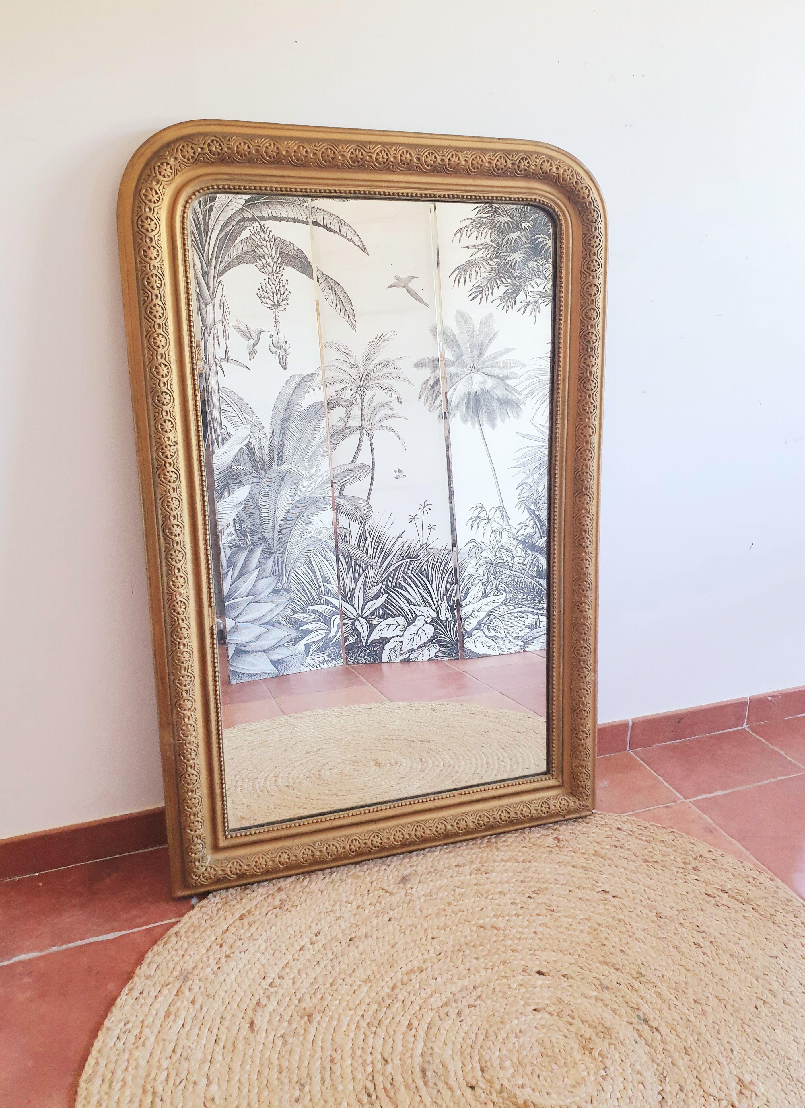 Grand miroir Louis Philippe 78x118cm
