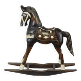 Vintage French Rocking Horse Seesaw Rocking Horse Wood 1970s