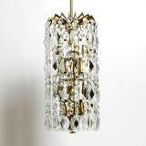 Lustre XL en cristal et laiton par Vereinigte Werkstätten