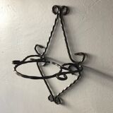 Wrought iron wall plant holder