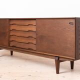 Sideboard, Skovby Møbler, Model 65, Chocolate Brown Stained Oak, Danish