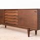 Buffet, Skovby Møbler, Modèle 65, Chêne teinté brun chocolat, Danois