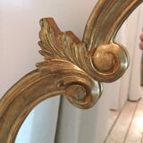 Oval baroque gold mirror