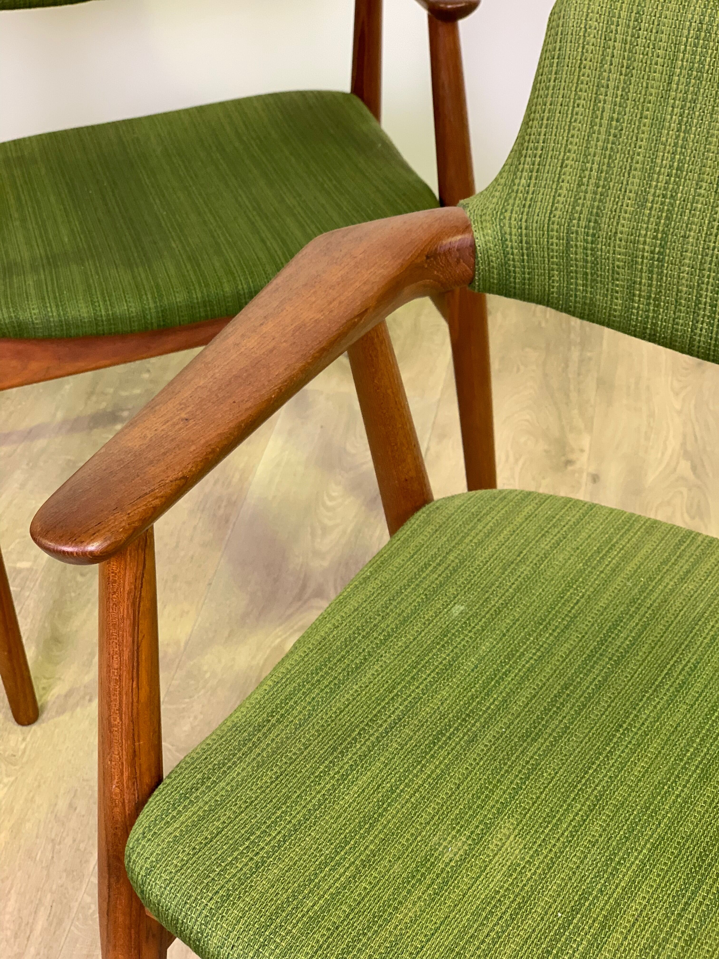 Pair of GM11 Sven Aage Eriksen 60s Danish armchairs