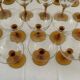 Set of 41 antique glasses with amber stems - water, wine, liqueur, champagne cups.