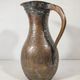 Persian Hammam Jug Vase in Silvered Copper / 19th Persian Empire / Chiseled Qajar