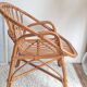 Paire de fauteuils en rotin vintage circa années 70