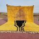 Handmade yellow Berber rug, size 160 x 240 cm