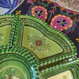Ethnic style 6-compartment plate