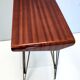 Vintage tv stand/ side table with an ebonized beech top and an iron frame, italy