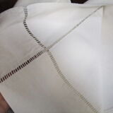 Old sheet linen embroidery monogram day curtain fabrics