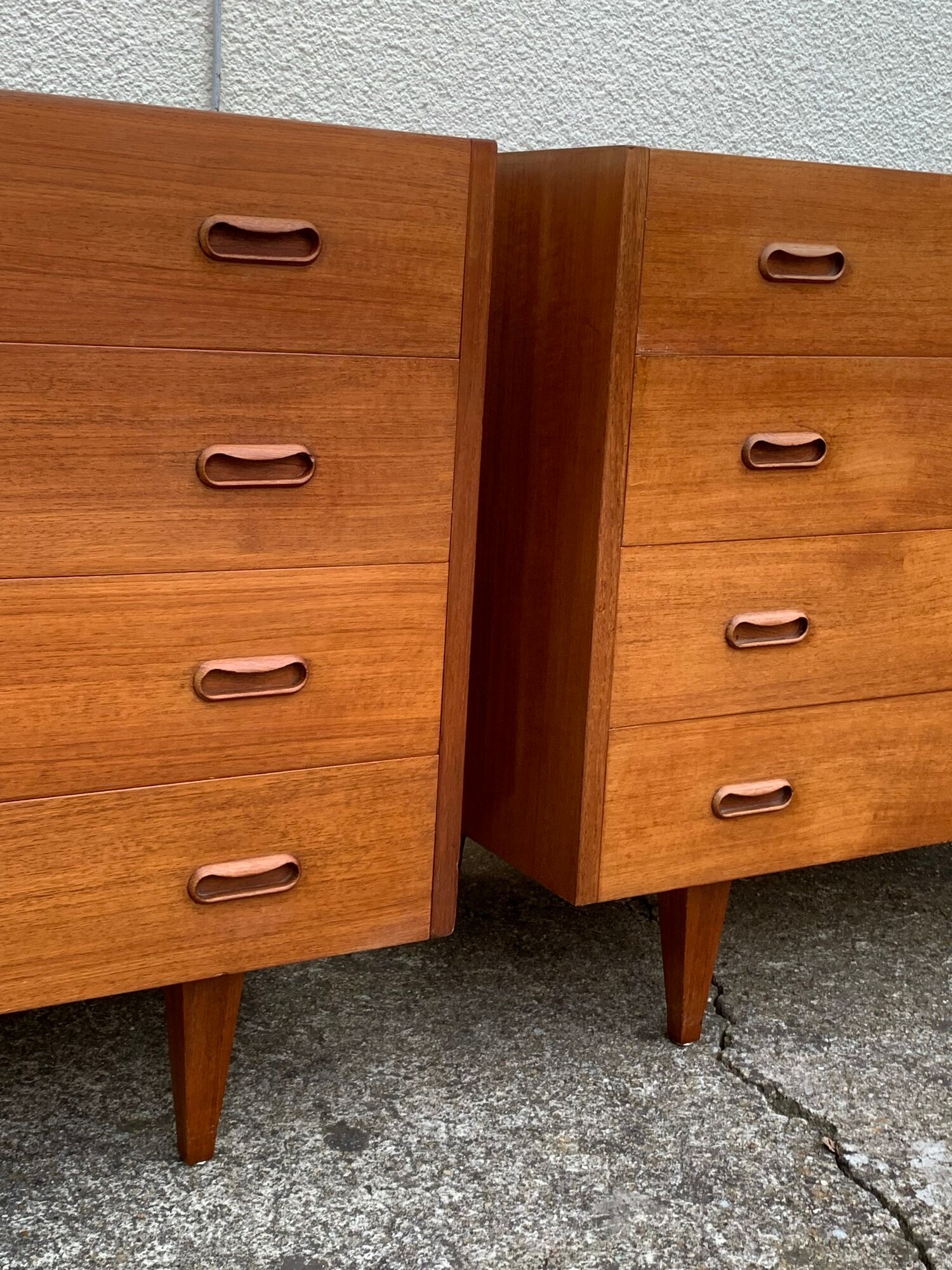 Pair of Scandinavian teak chests of drawers 1960