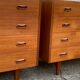 Pair of Scandinavian teak chests of drawers 1960