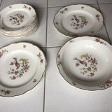 10 plates and 3 vintage dishes Digoin Sarreguemines Condé model