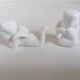 Lot 6 knife holders and 6 porcelain place markers putti angels