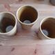 Lot de 9 gobelets en grès Digoin vintage