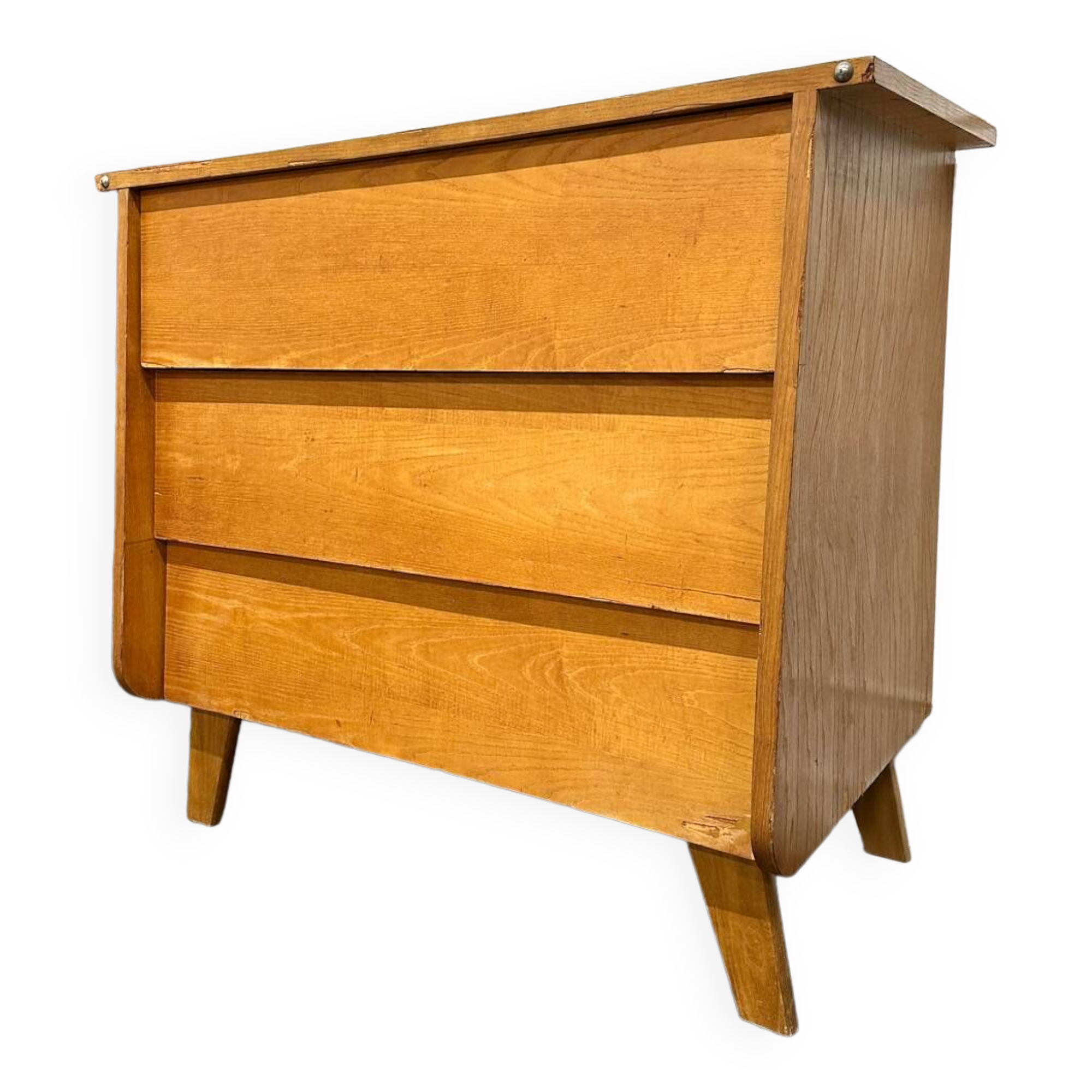 Compass feet chest of drawers