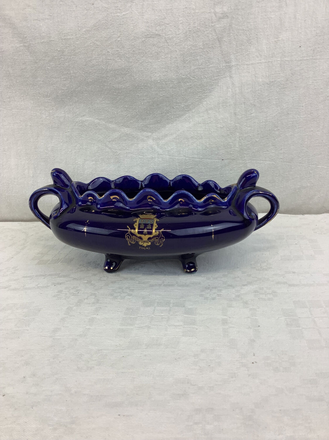 Made in France porcelain planter Tours