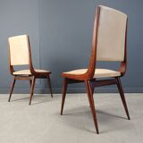 Set of 6 mid century italian dining chairs, 1950s - set of 6