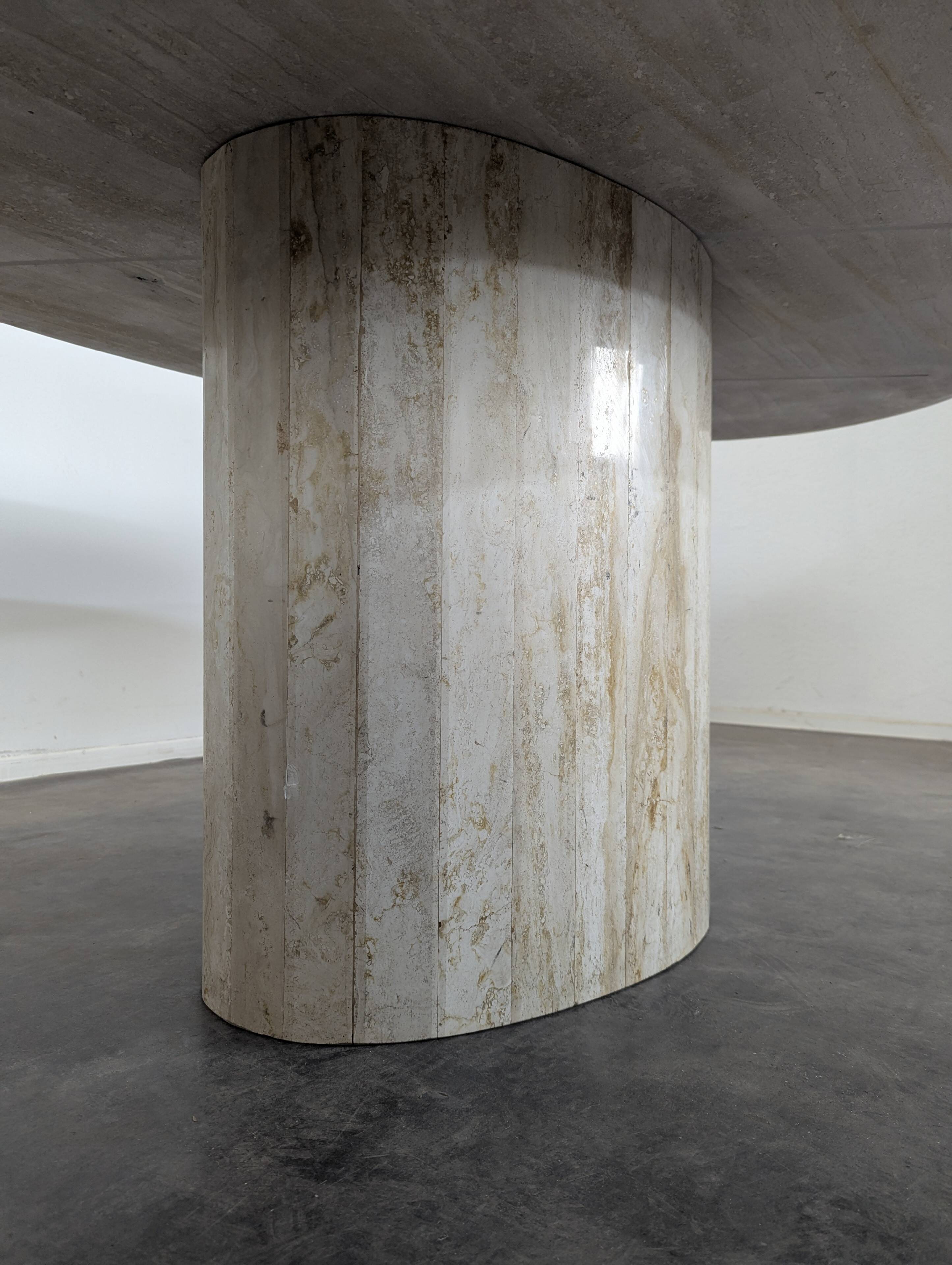 1970s travertine dining table