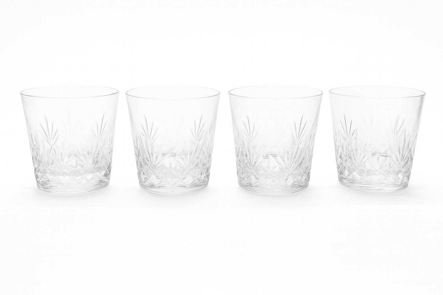Crystal whisky glasses from Saint Louis, set of 4
