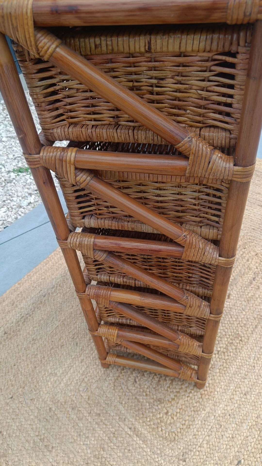 Chiffonnier commode en rotin