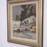 Bertil Landelius (1912-1985), Swedish Modern Oil Painting, 1962