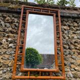 Vintage bamboo mirror 1970