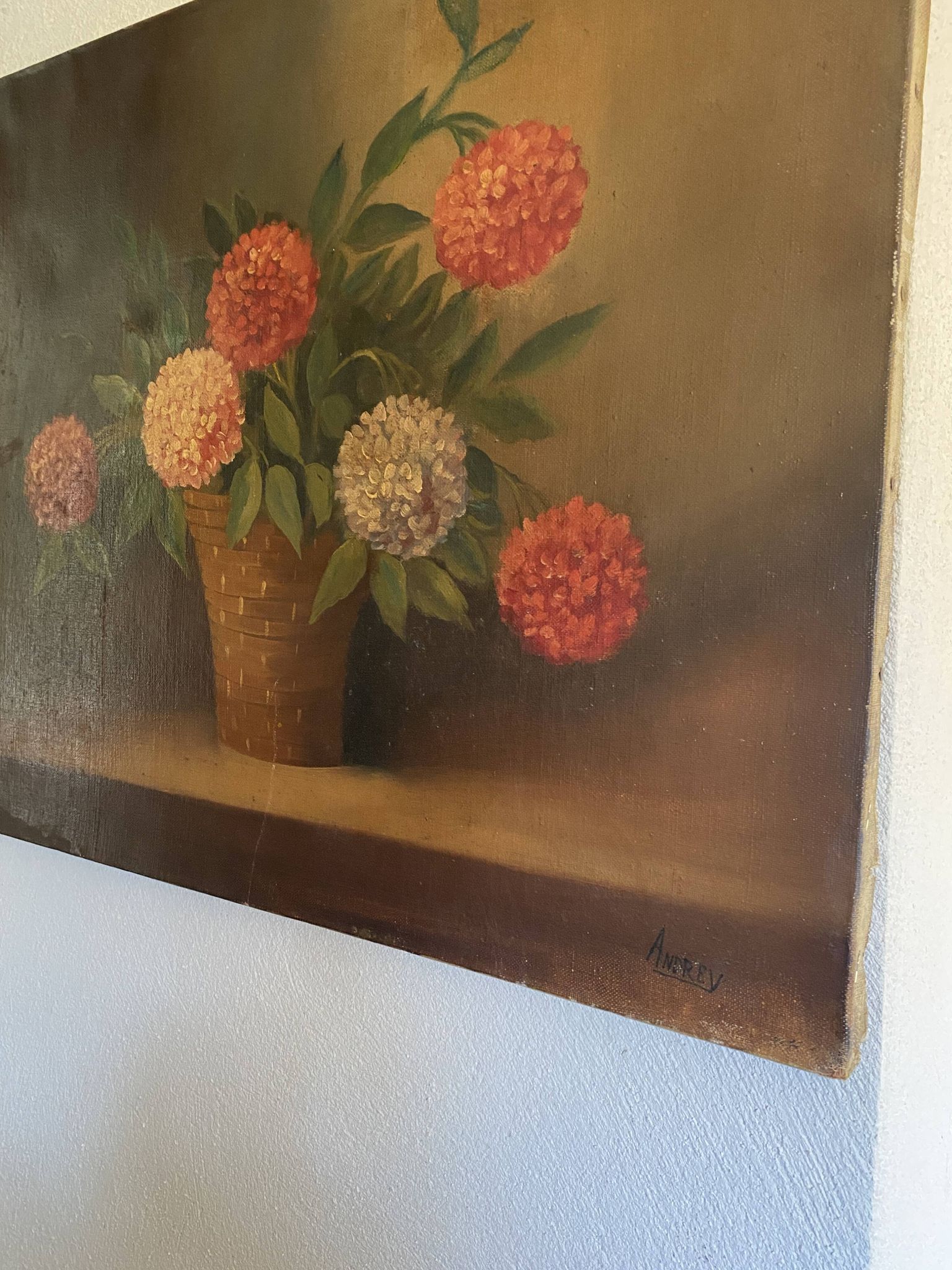 Huile nature morte sur toile