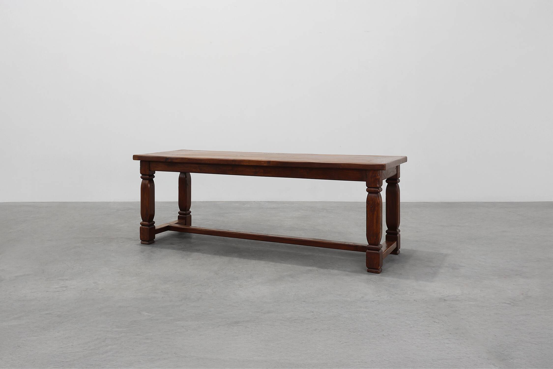 Large French Provincial rustic Oak Table, ca. 1900