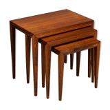 Rosewood side tables by Severin Hansen, set of 3