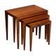 Tables gigogne en palissandre de Severin Hansen, lot de 3