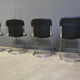 Vintage dining chairs by Willy Rizzo for Cidue set of 4, 1970s